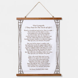 Vitai Lampada Newbolt Poem Hangend Wandkleed