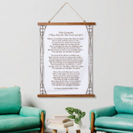 Vitai Lampada Newbolt Poem Hangend Wandkleed