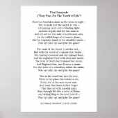 Vitai Lampada Newbolt Poem Poster (Voorkant)