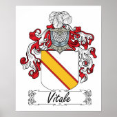 Vitale Family Crest Poster (Voorkant)