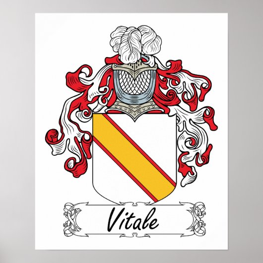 Vitale Family Crest Poster (Voorkant)