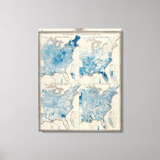 Vitale statistieken, United Census Canvas Afdruk (Voorkant)