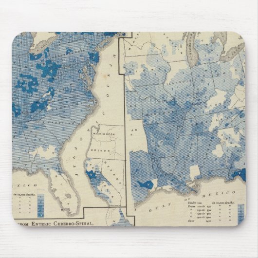 Vitale statistieken, volkstelling Verenigde Staten Muismat (Voorkant)