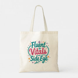 Vitale waarden en zijdelingse blik Nurse Tote Tas