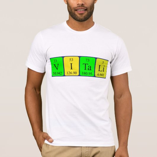Vitali periodiek table name shirt (Voorkant)