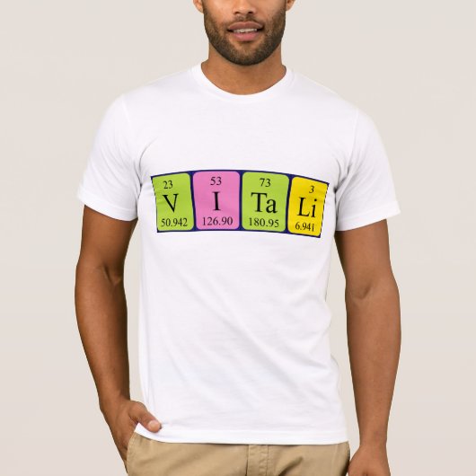 Vitali periodiek table name shirt (Voorkant)