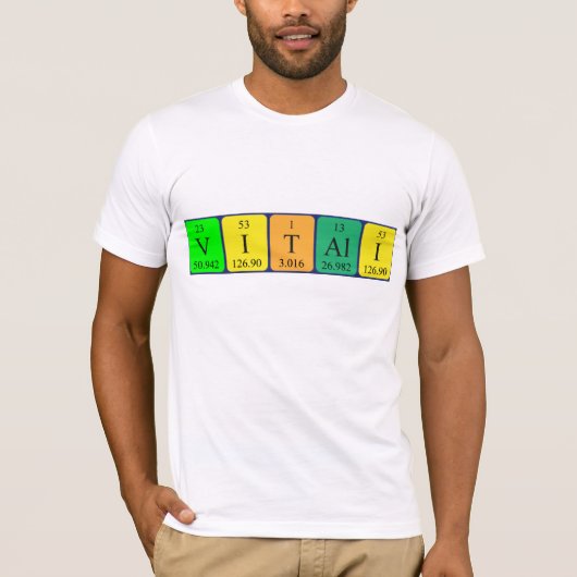 Vitali periodiek table name shirt (Voorkant)