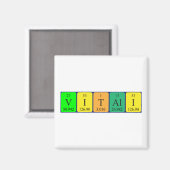Vitali periodieke table name magnet (Voorkant / Achterkant)