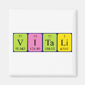 Vitali periodieke table name magnet (Voorkant)