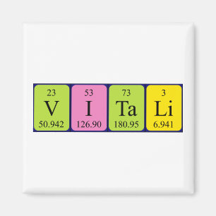 Vitali periodieke table name magnet