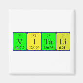 Vitali periodieke table name magnet (Voorkant)