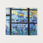 Vitalisme Abstract Hedendaags Vitralium Blauw Wandkleed (Voorkant (horizontaal))