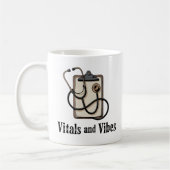 Vitals and Vibes | Healthcare Humor Design   Koffiemok (Links)