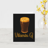 Vitamin Beer Lucky Shamrock Funny Patrick’s Day Me Kaart (Gele Bloem)