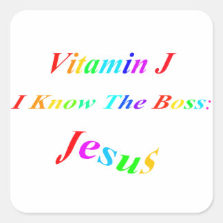 Vitamin J Vierkante Sticker