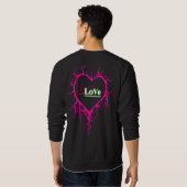 Vitamin Love Merk Roze Hart Design Sweatshirt (Achterkant volledig)