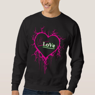 Vitamin Love Merk Roze Hart Design Sweatshirt 