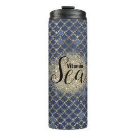 Vitamin Sea Ombre Blau Pewter Draak Schubben Thermosbeker
