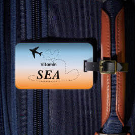 Vitamin Sea Oranje Zomer Kleur Bagagelabel