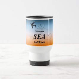Vitamin Sea Oranje Zomer Kleur Reisbeker