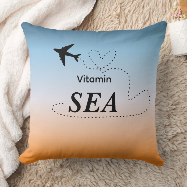 Vitamin Sea Oranje Zomer Kleur Worp Kussen (Deken)