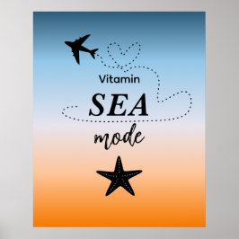 Vitamin Zee Modus Oranje Zomer Kleur Muur Kunst Poster