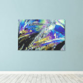 Vitamine C, Citroenzuur, Kristallen bekeken in Pol Canvas Afdruk (Insitu (Houten vloer))