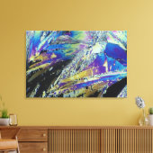 Vitamine C, Citroenzuur, Kristallen bekeken in Pol Canvas Afdruk (Insitu (Woonkamer))