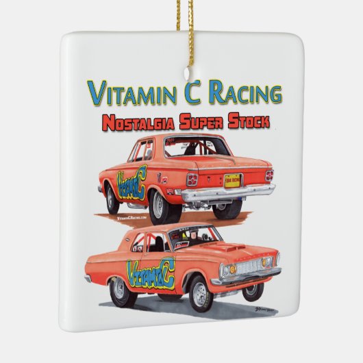 Vitamine C kerstversiering Keramisch Ornament (Rechts)