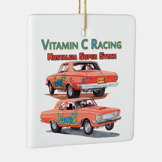 Vitamine C Racing Keramisch Ornament (Rechts)