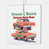 Vitamine C Racing Keramisch Ornament (Links)