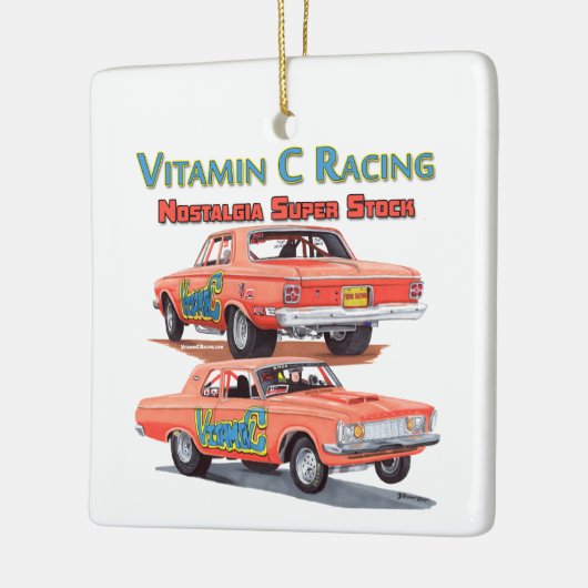 Vitamine C Racing Keramisch Ornament (Links)
