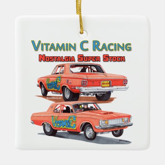 Vitamine C Racing Keramisch Ornament (Voorkant)
