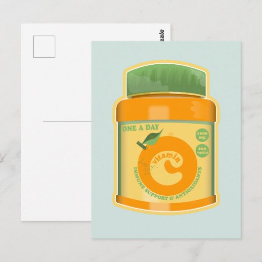 Vitamine C wellness Briefkaart (Voorkant / Achterkant)