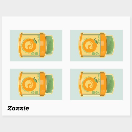 Vitamine C wellness Rechthoekige Sticker (Vel)