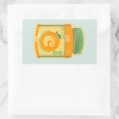 Vitamine C wellness Rechthoekige Sticker (Tas)