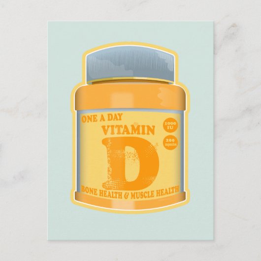 Vitamine D capsules gezondheid en welzijn Briefkaart (Voorkant)