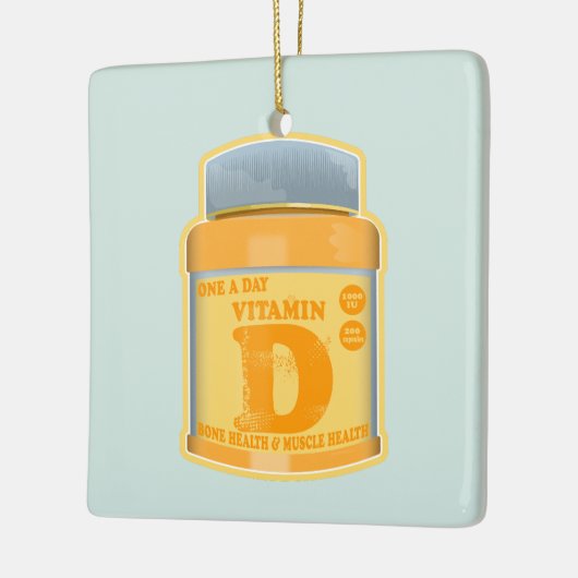 Vitamine D capsules gezondheid en welzijn Keramisch Ornament (Links)