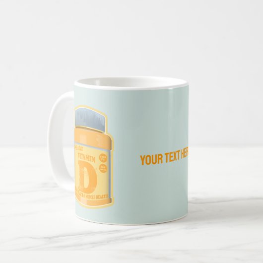 Vitamine D capsules gezondheid en welzijn Koffiemok (Voorkant links)
