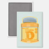 Vitamine D capsules gezondheid en welzijn Magneet (Voorkant / Achterkant)