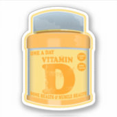 Vitamine D capsules gezondheid en welzijn Sticker (Voorkant)