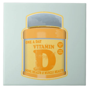 Vitamine D capsules gezondheid en welzijn Tegeltje