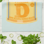 Vitamine D capsules gezondheid en welzijn Theedoek (Gevouwen)