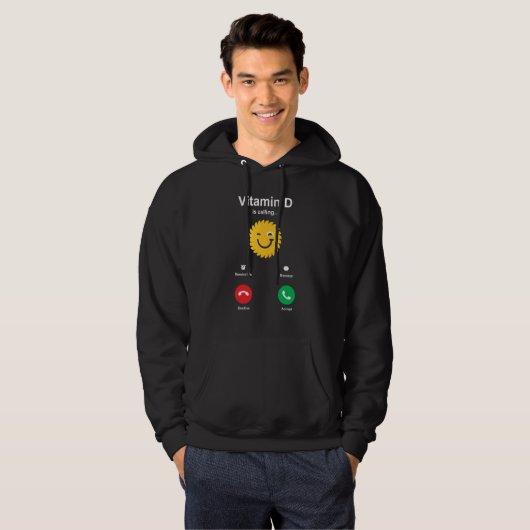 Vitamine D roept Hoodie (Voorkant volledig)