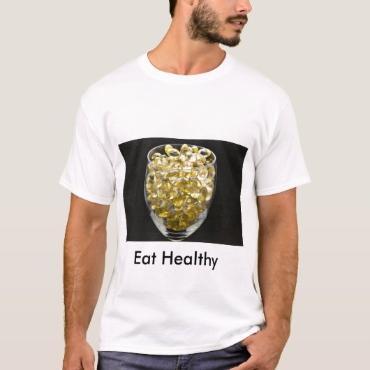 Vitamine E, eet gezond T-shirt (Voorkant)