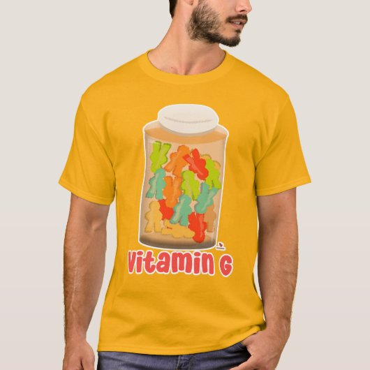 Vitamine G Meeple Bordspel Plezier T-shirt (Voorkant)