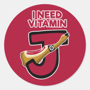 Vitamine J Ronde Sticker