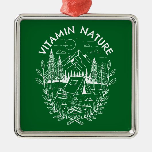 Vitamine Natuur Metalen Ornament (Voorkant)