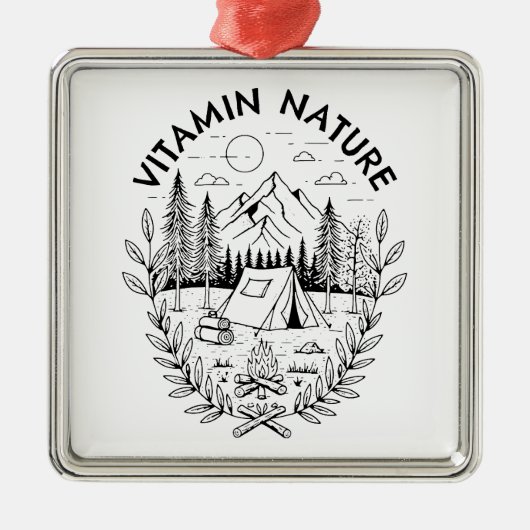Vitamine-Natuur Metalen Ornament (Voorkant)