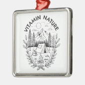 Vitamine-Natuur Metalen Ornament (Links)